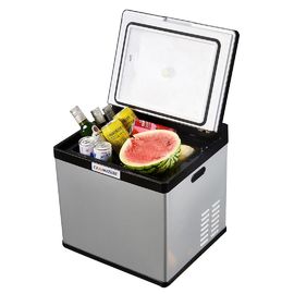 24V DC 28L Mini Car Refrigerator Cooler With Digital Display And Trolley Handle