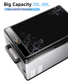 12V 24V 45W Kecil Jenis Kotak Kulkas Mobil Freezer Dengan Layar Sentuh LCD